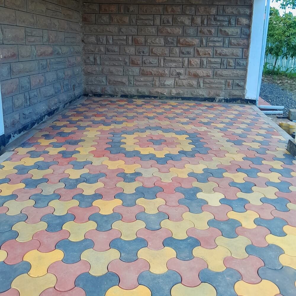 colored cabro pattern